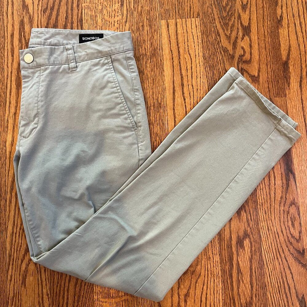 Bonobos Grey Silver Chino Pants - 32x32 - Tailored Fit